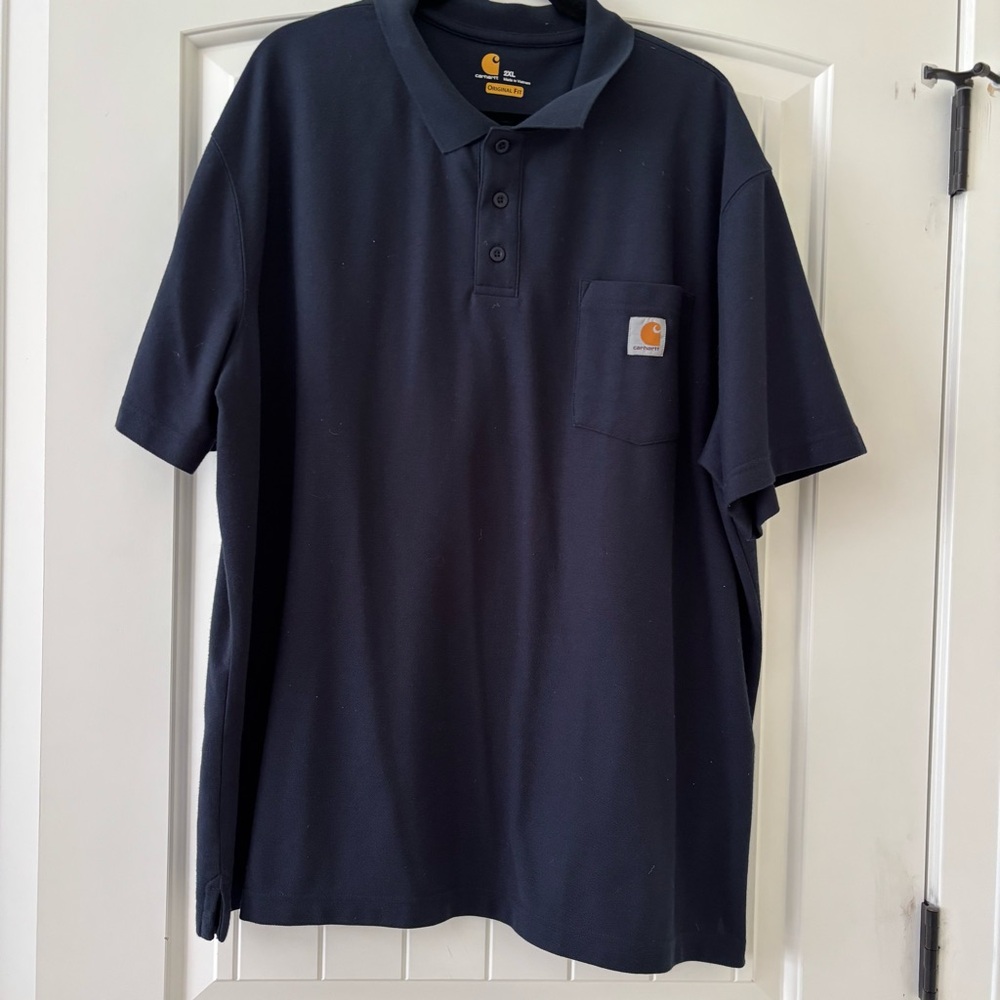 Carhartt Men's Dark Blue Polo Shirt